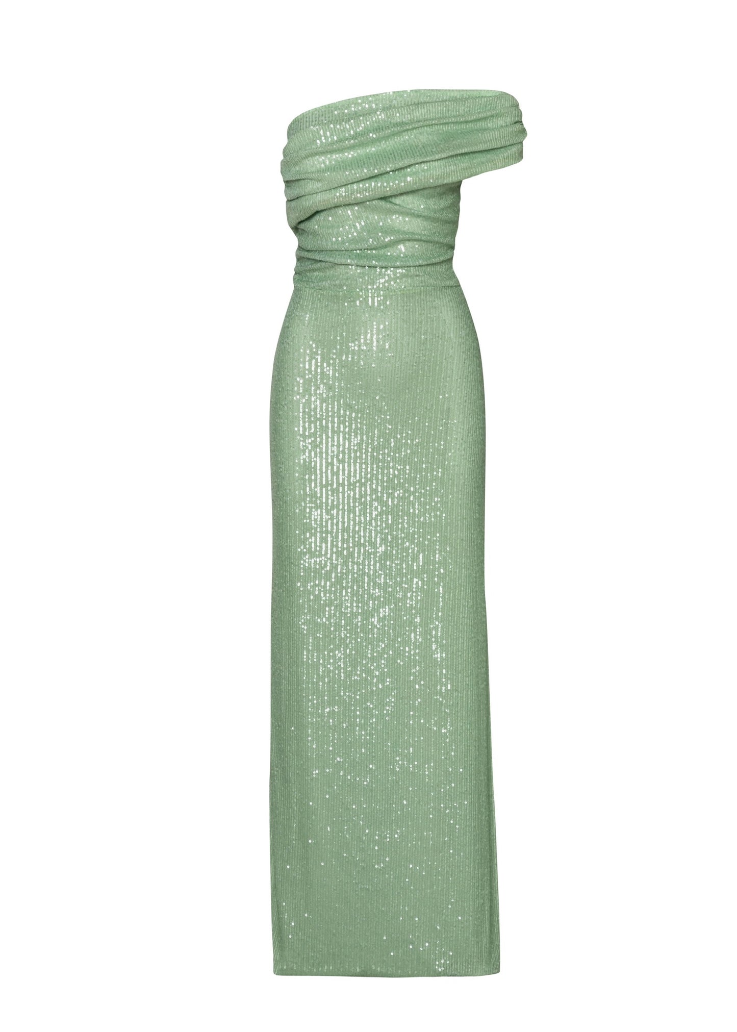 VESTIDO LARGO VERDE CLARO