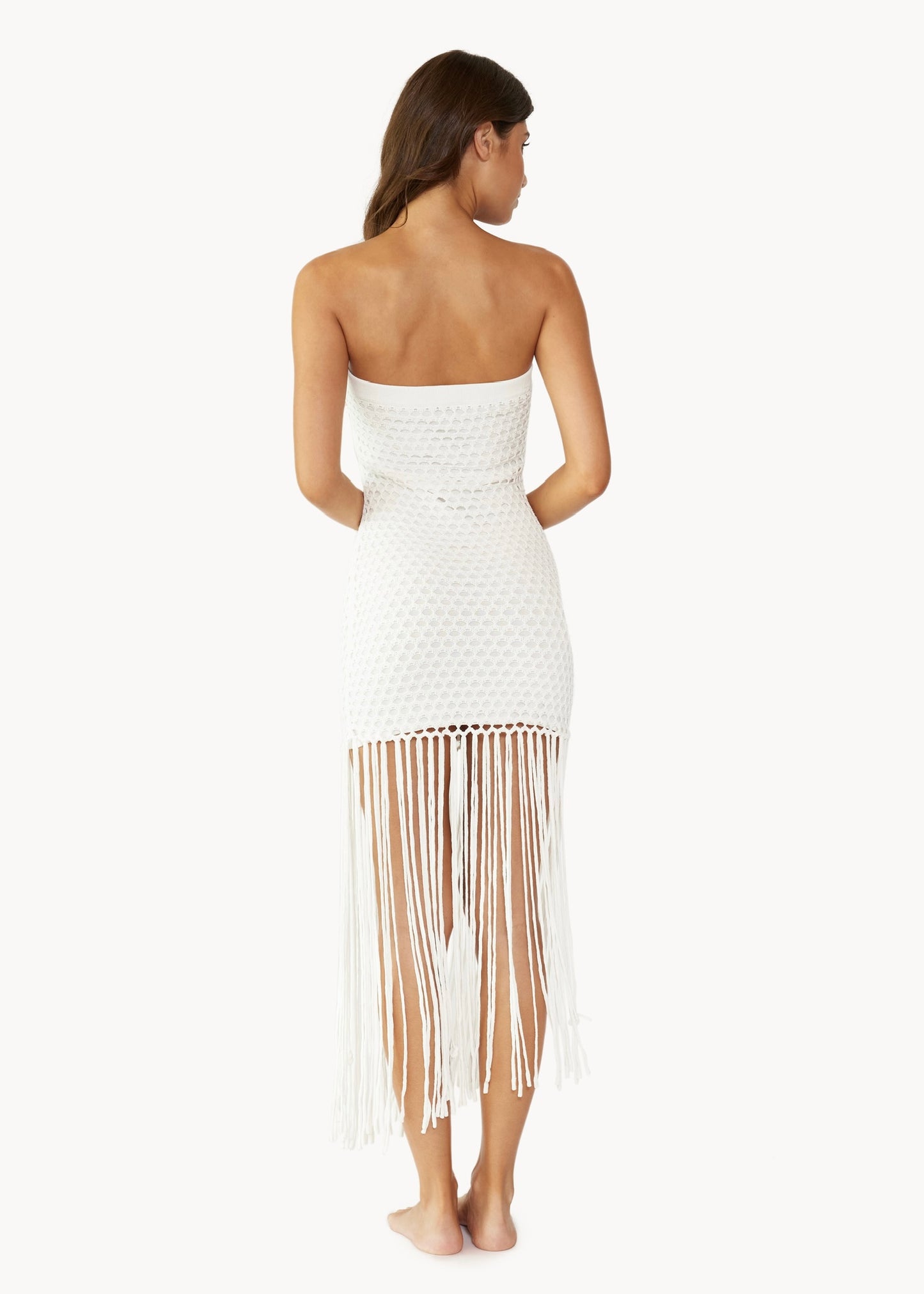 VESTIDO TEJIDO CON FLECOS