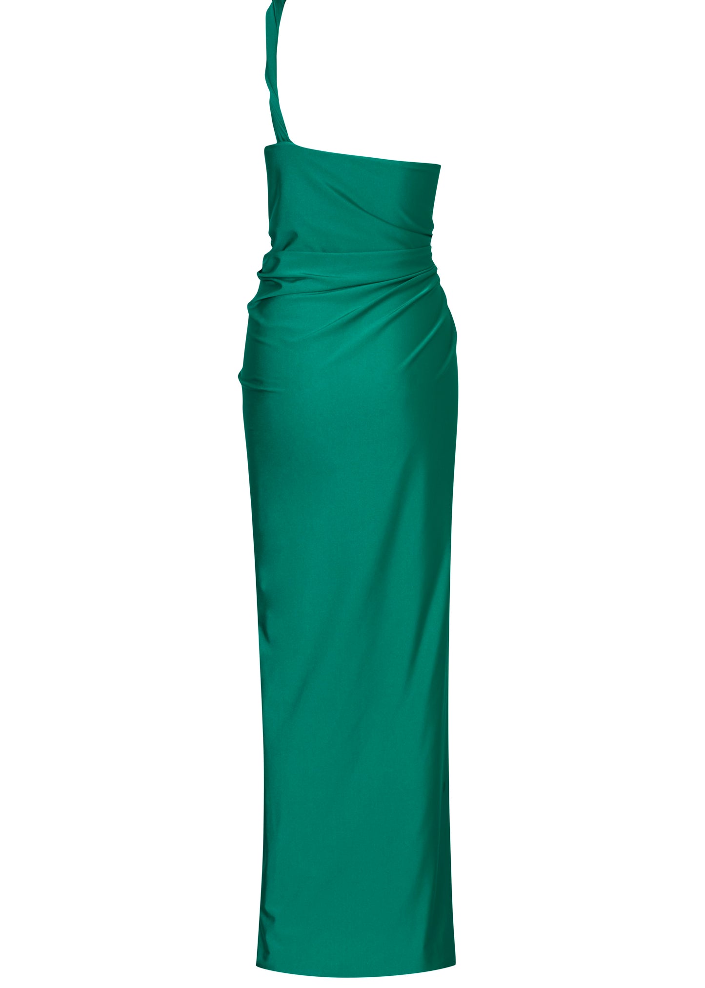 VESTIDO VERDE UN HOMBRO