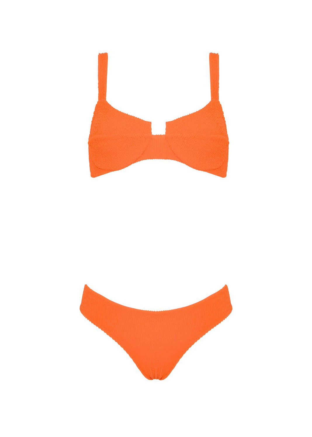 BIKINI COPA TEXTURA NARANJA