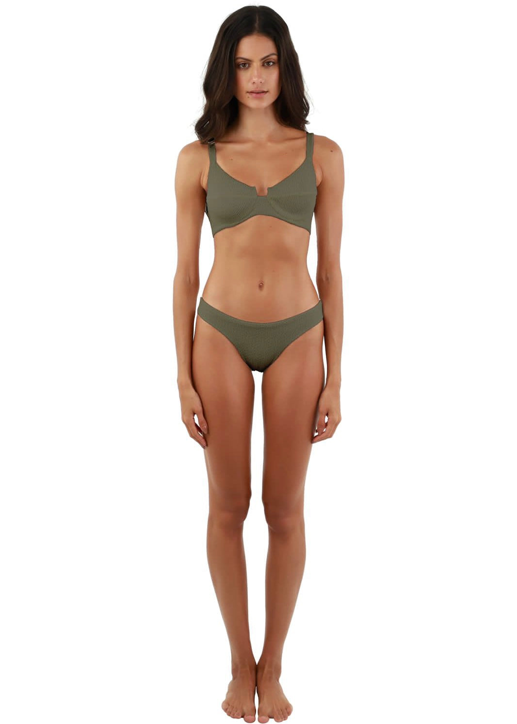 BIKINI COPA TEXTURA OLIVO