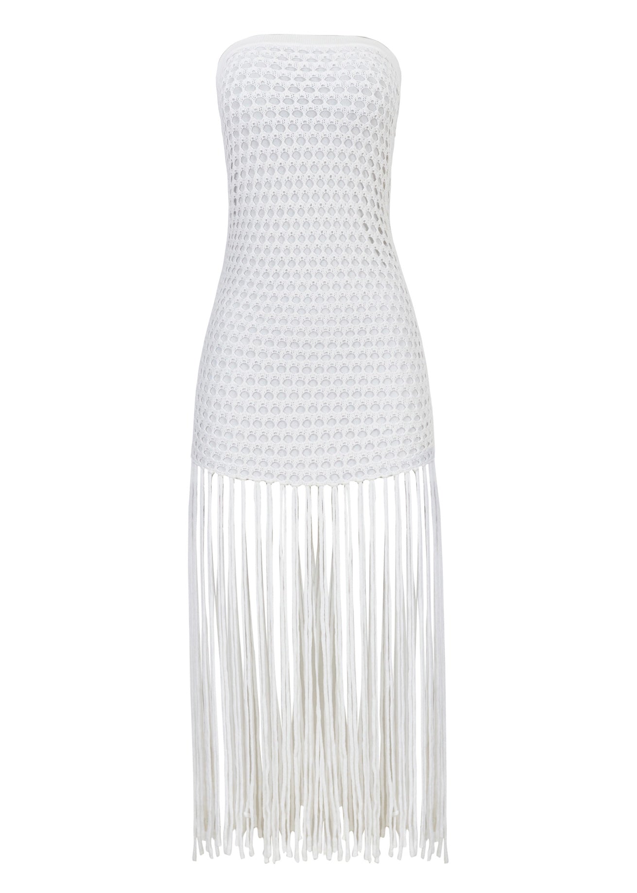 VESTIDO TEJIDO CON FLECOS