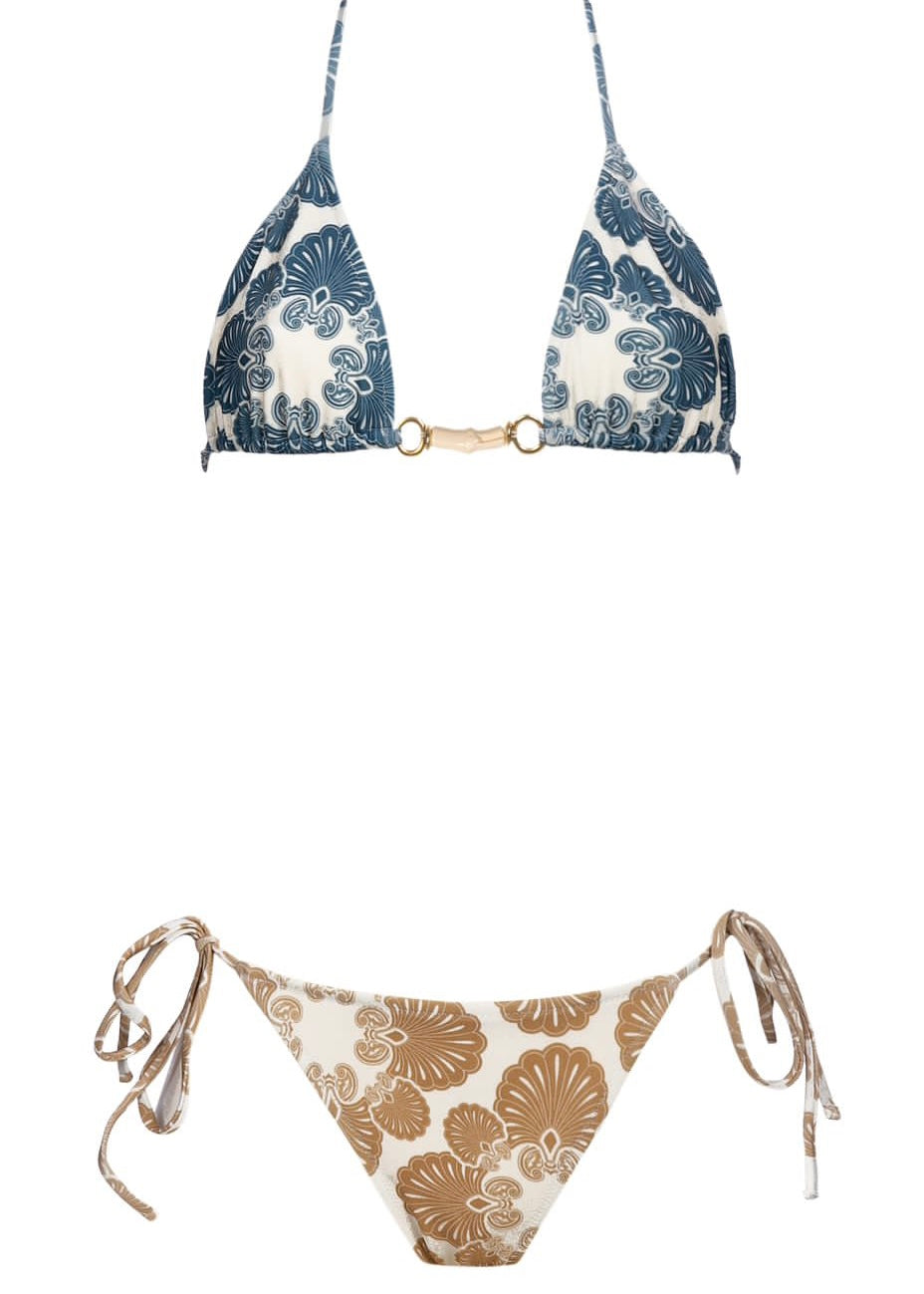 BIKINI AZUL Y DORADO