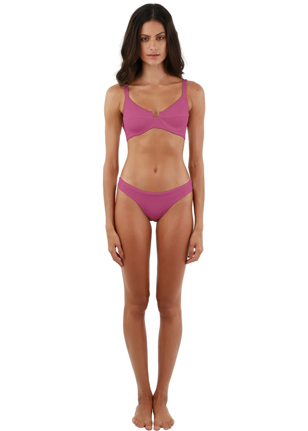 BIKINI COPA TEXTURA ROSA