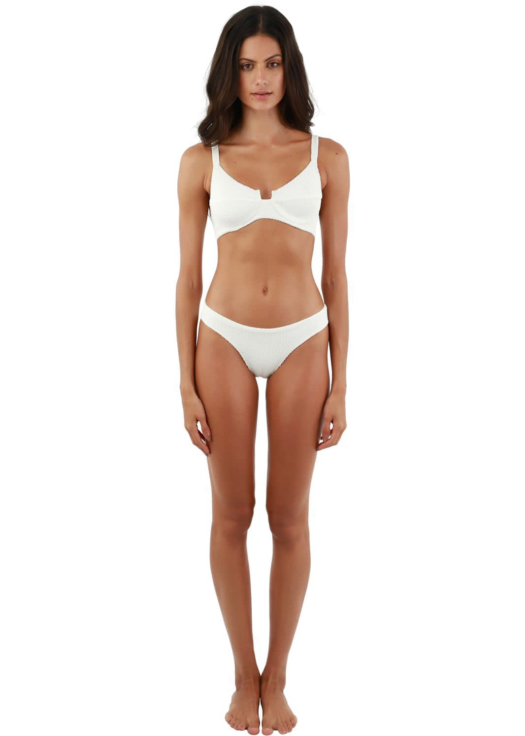 BIKINI COPA TEXTURA BLANCO