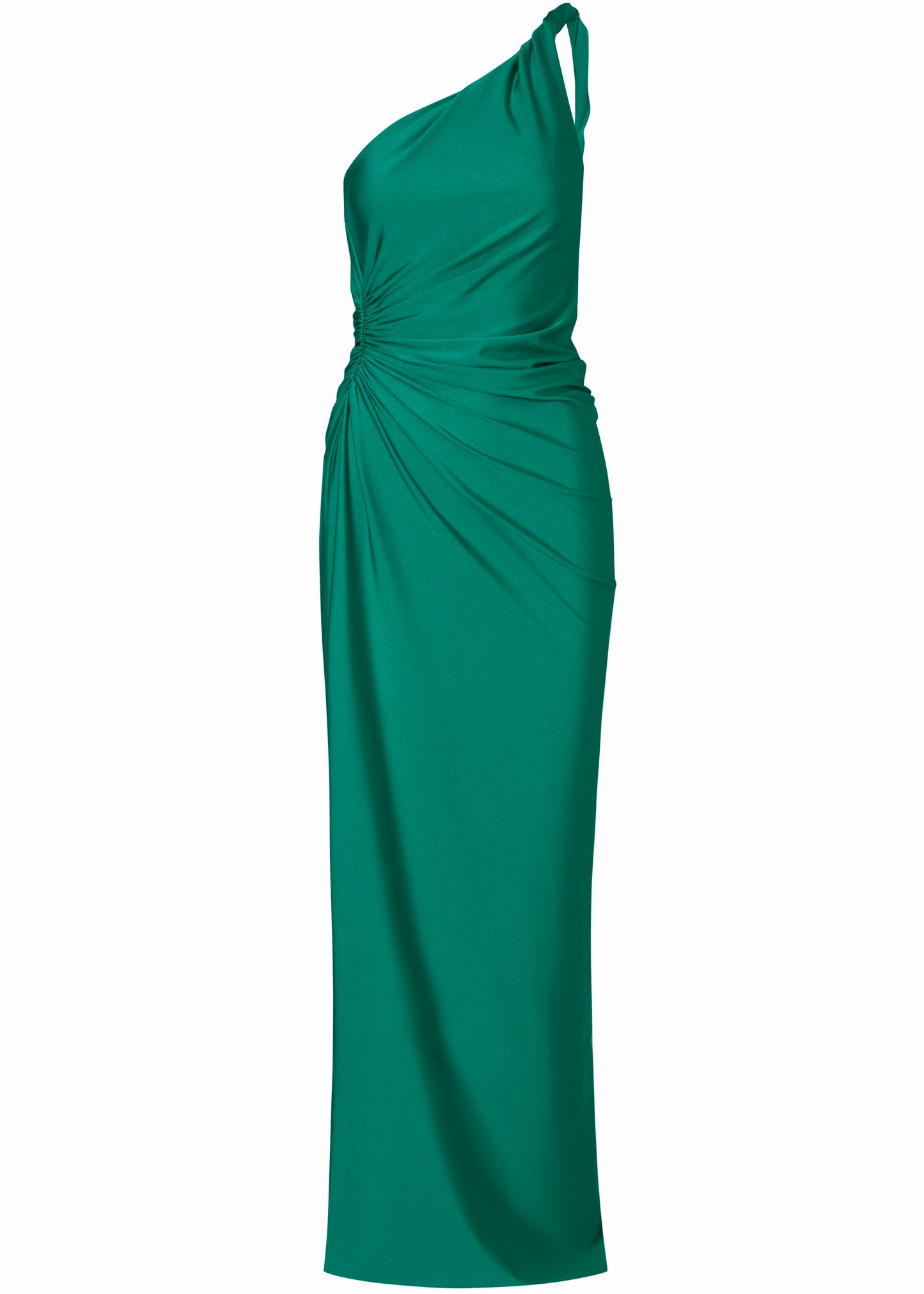 VESTIDO VERDE UN HOMBRO
