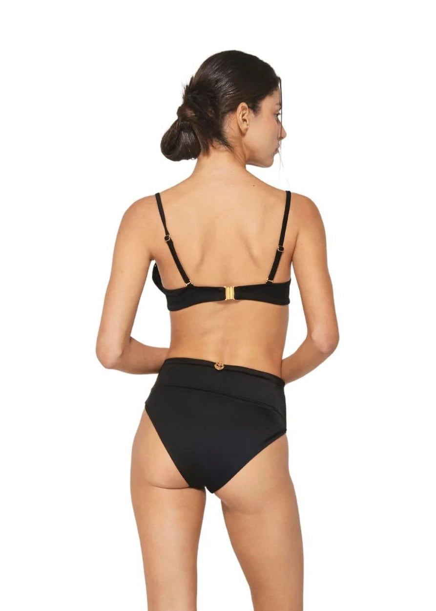 BIKINI ALTO FLOR NEGRA