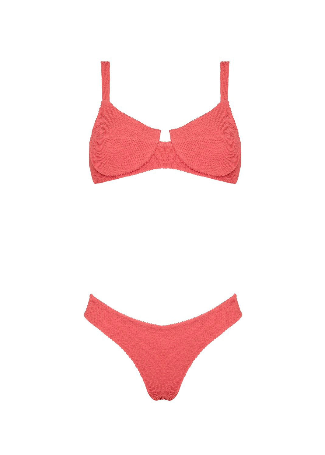 BIKINI COPA TEXTURA SALMÓN