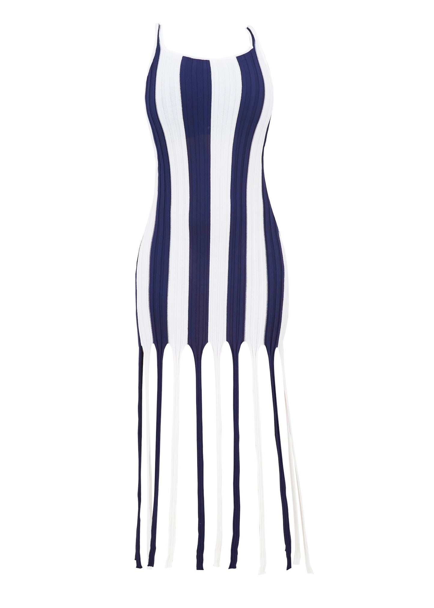 VESTIDO RAYADO FLECOS