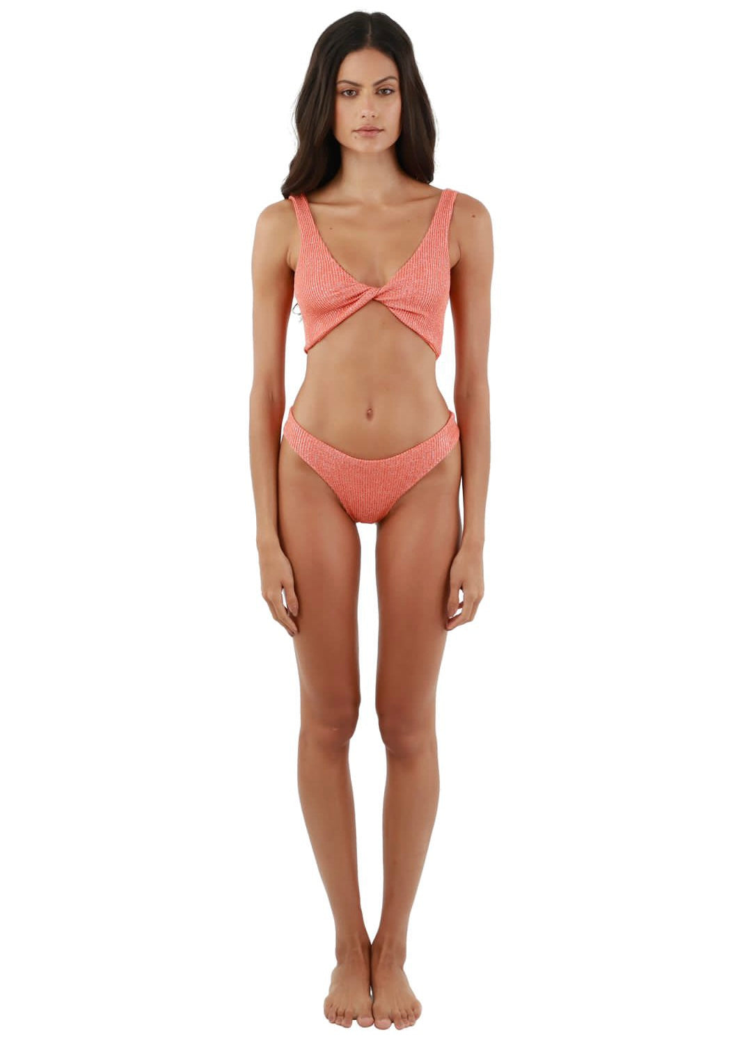 BIKINI NARANJA BRILLOSO TOP