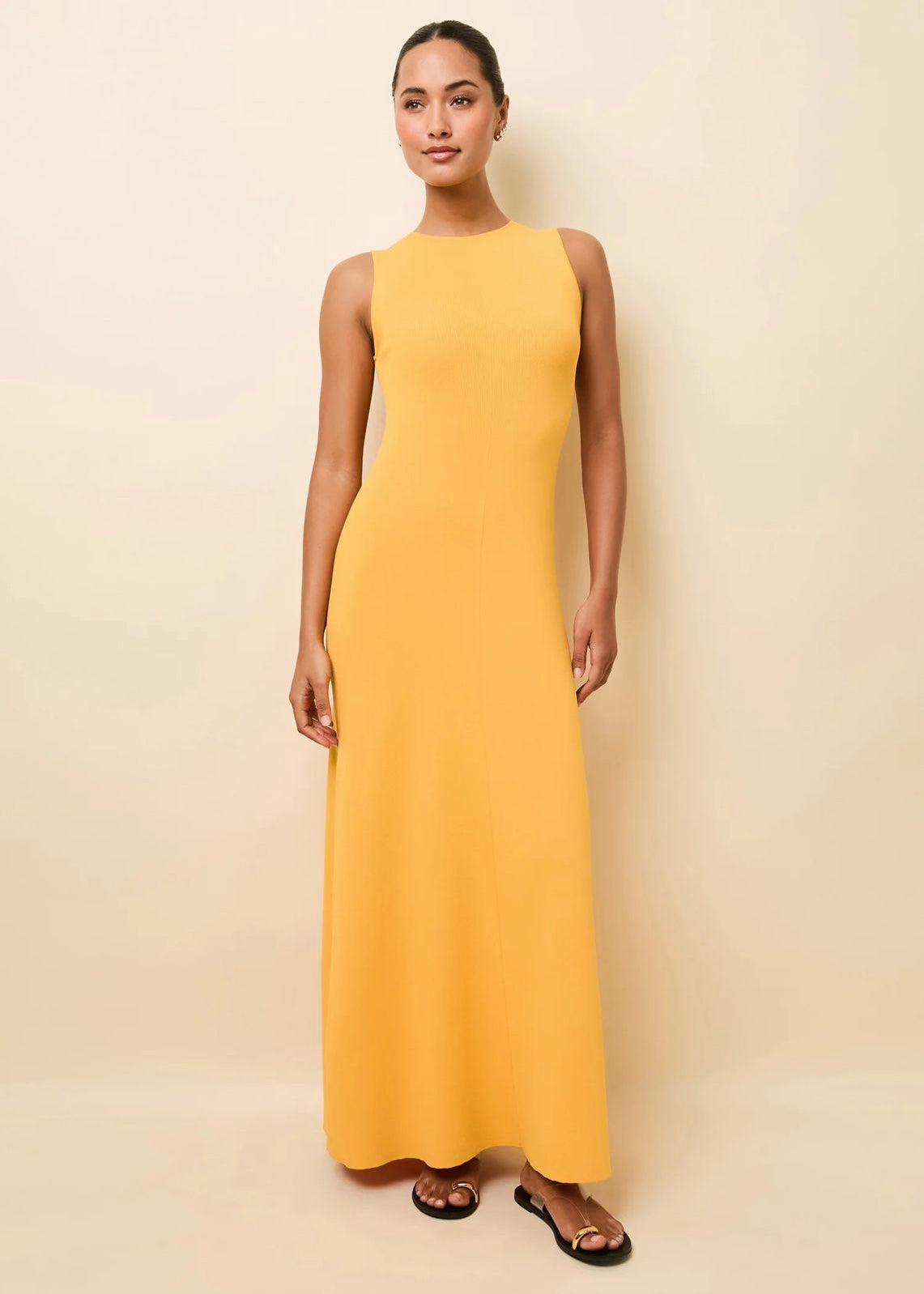 VESTIDO LARGO NARANJA