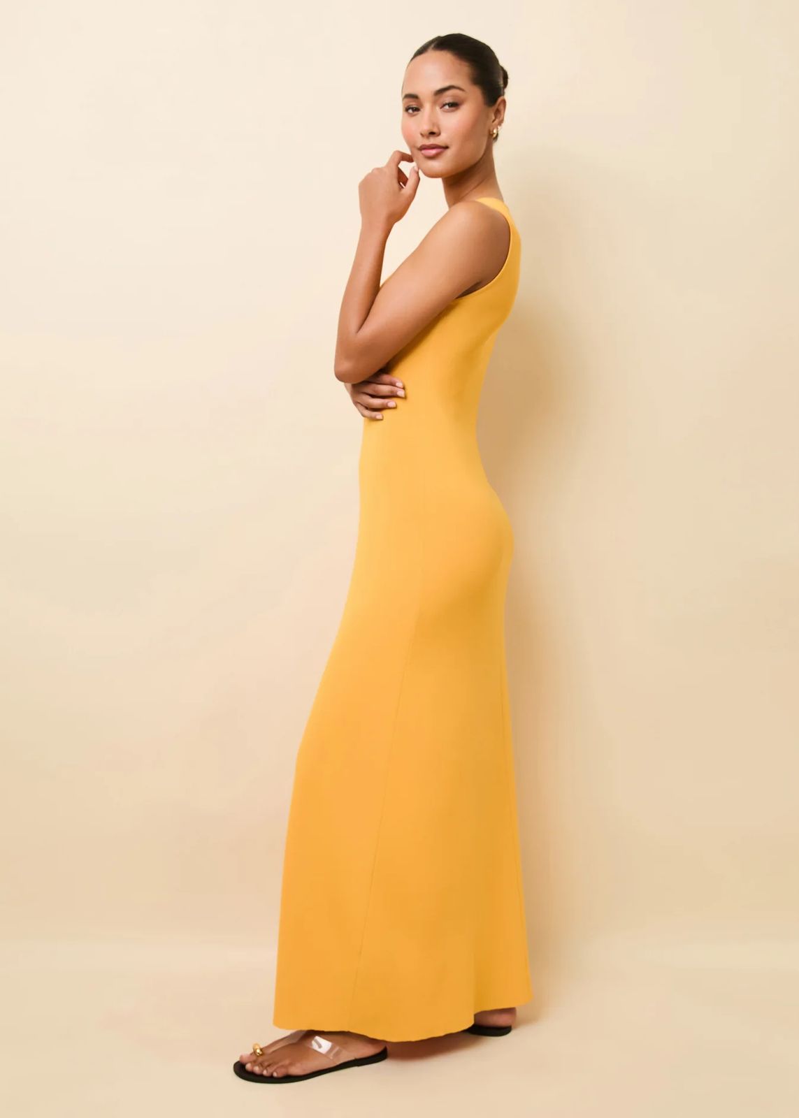 VESTIDO LARGO NARANJA