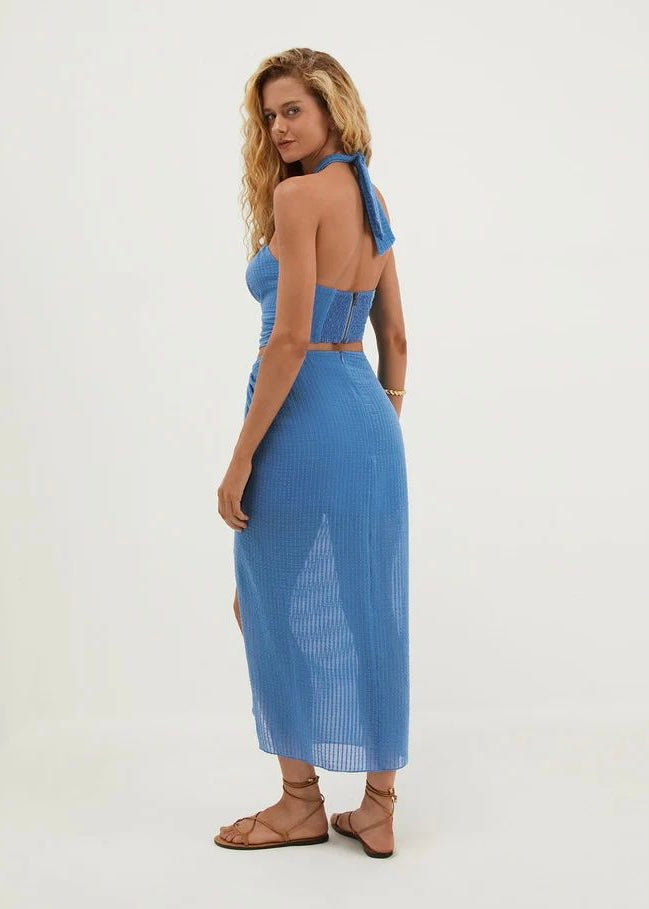 SET FALDA Y TOP AZUL