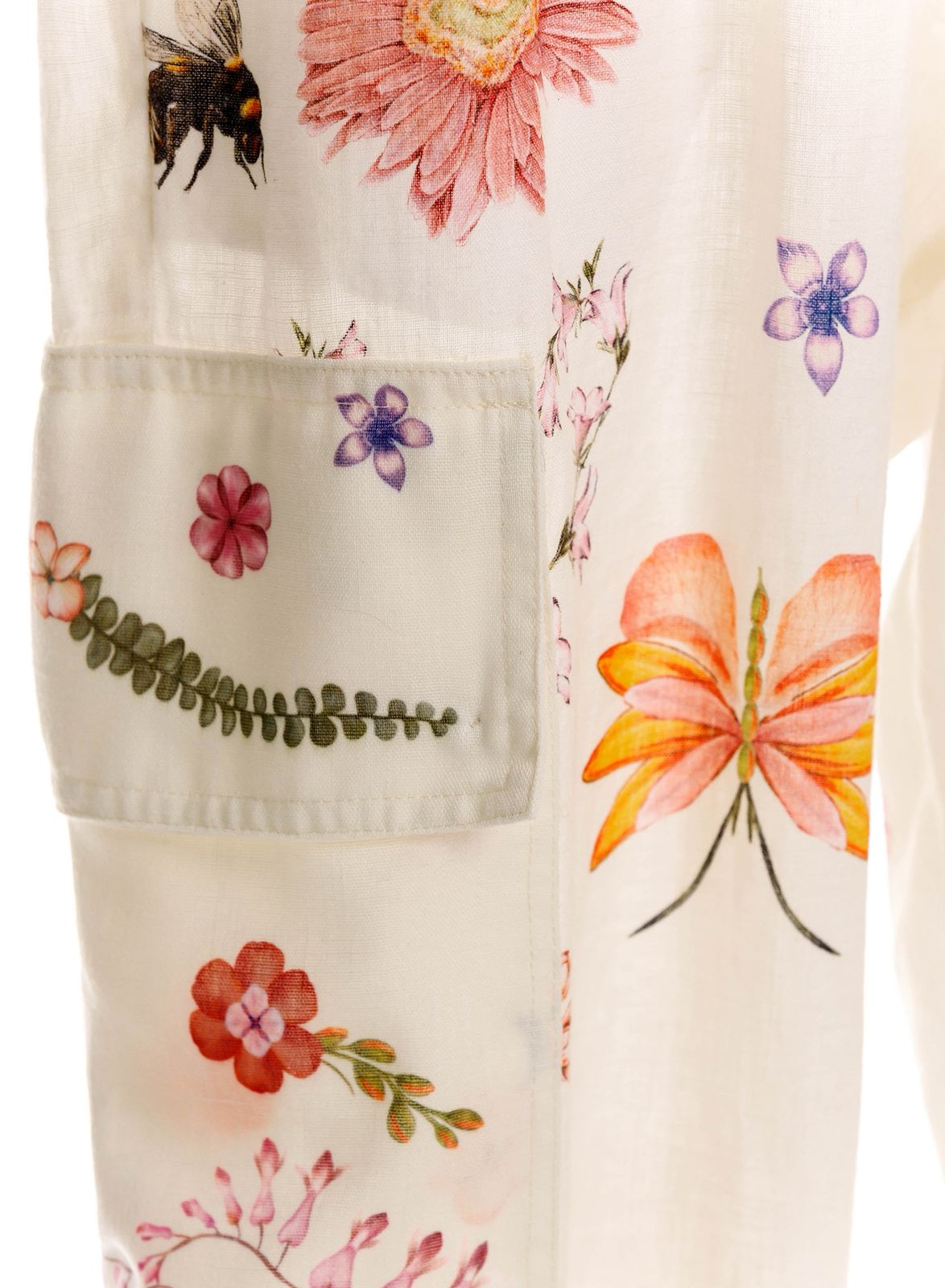SET BLANCO CON FLORES