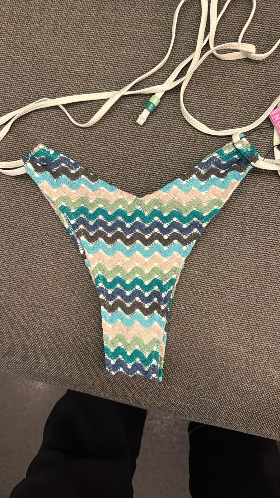 BIKINI AZUL ZIG ZAG RAYAS