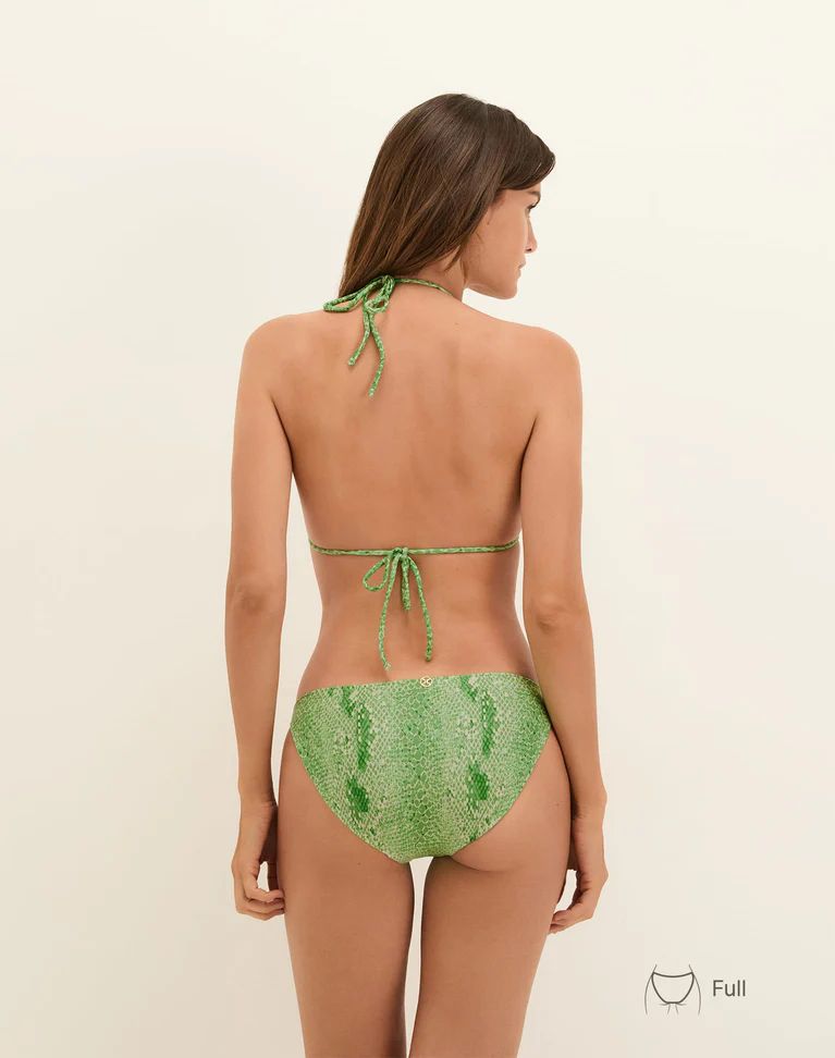 BIKINI VERDE ANIMAL PRINT CON APLICACIONES