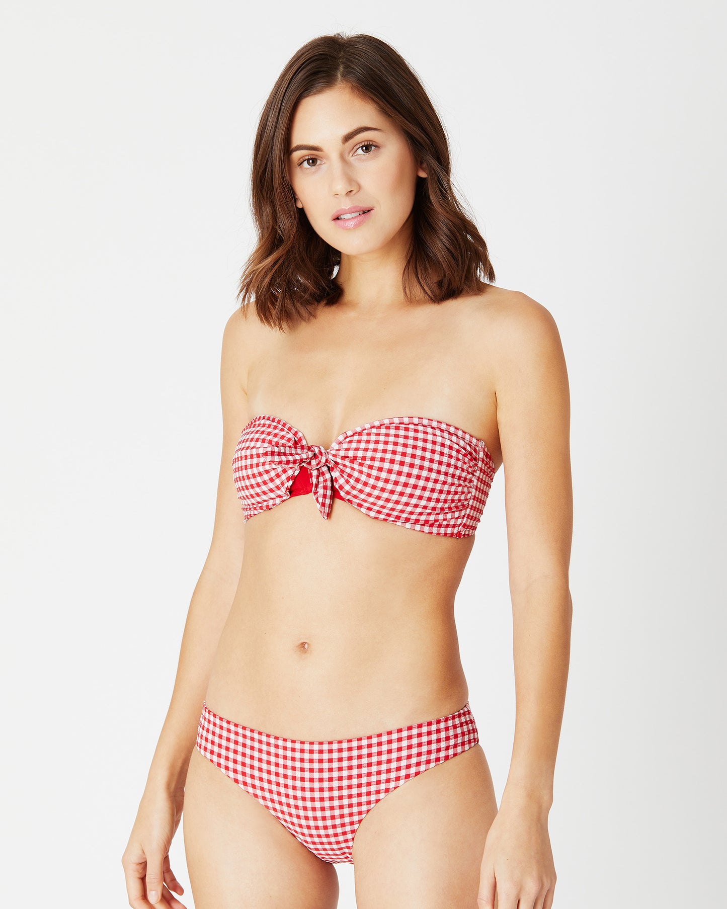 BIKINI CUADRITOS ROJO