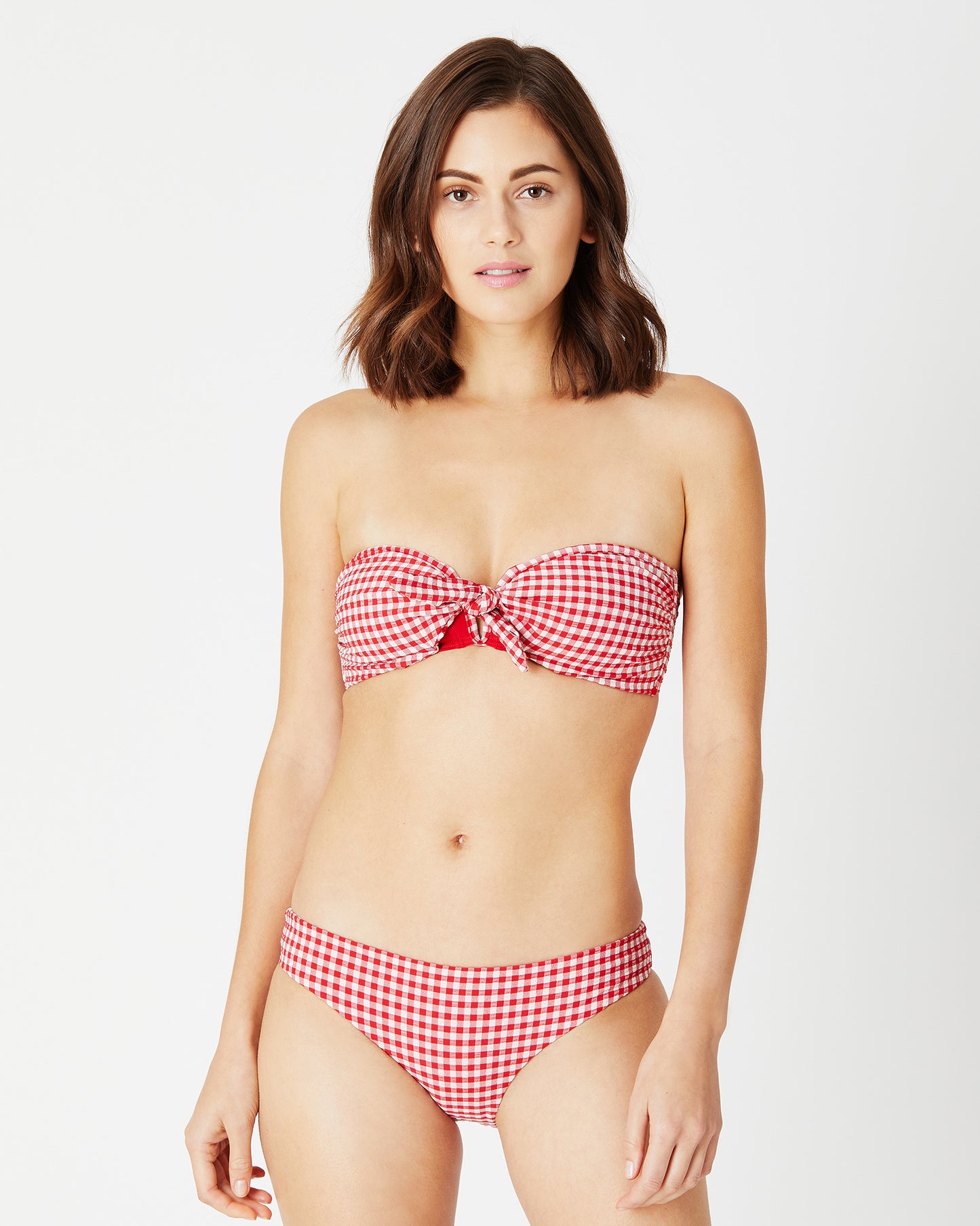 BIKINI CUADRITOS ROJO