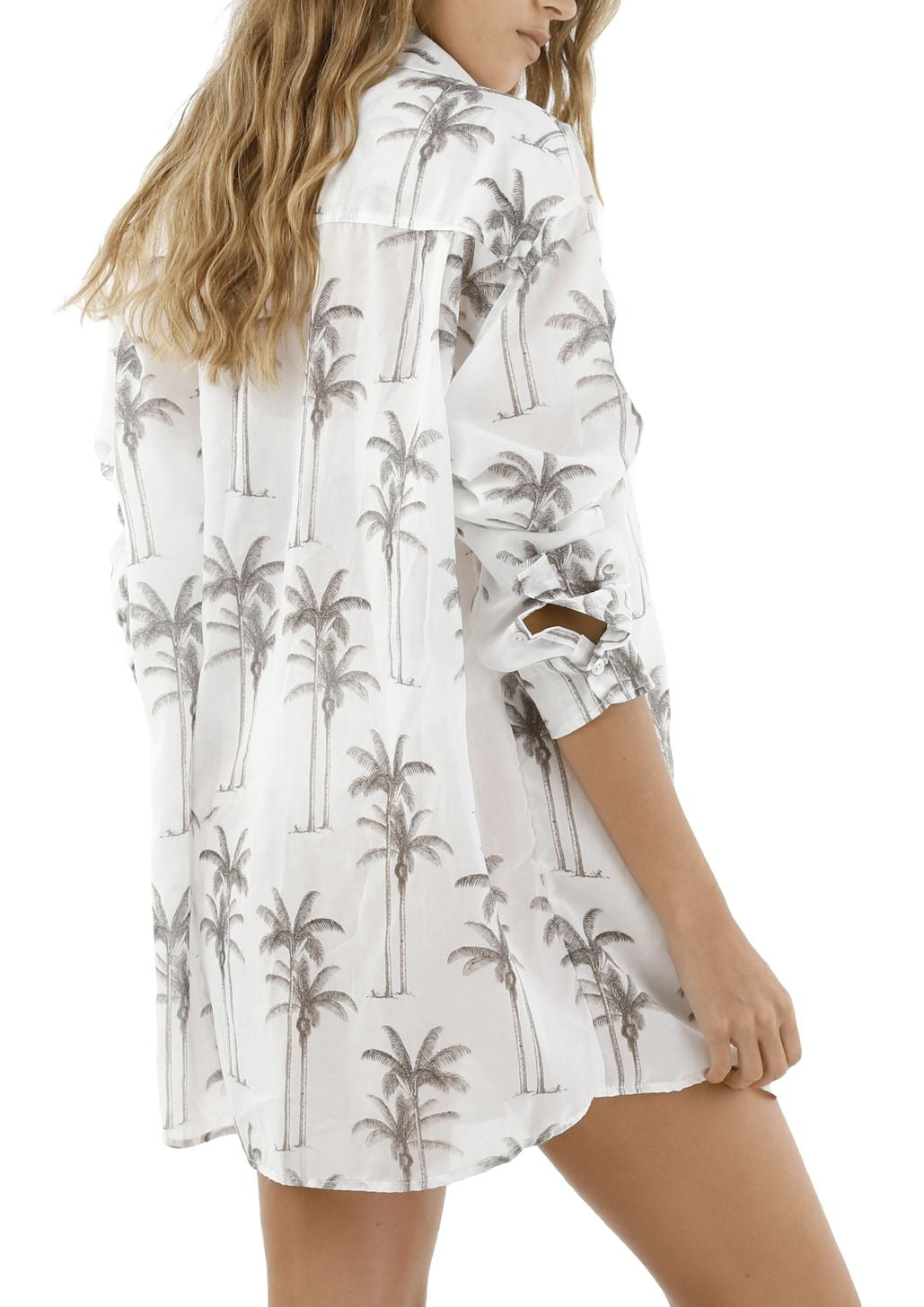 CAMISA BLANCA CON PALMERAS