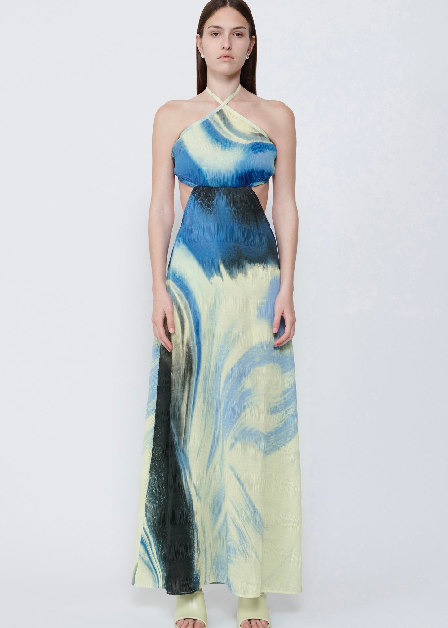VESTIDO LARGO MARINA BLUE