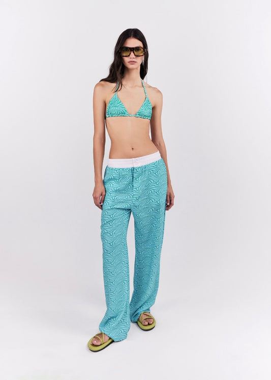 PANTALÓN ELÁSTICO SUAVE TURQUESA