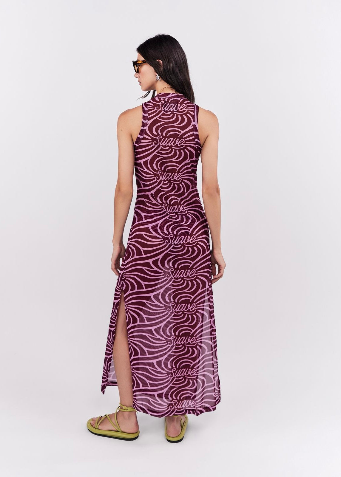 VESTIDO LARGO SUAVE ROSA