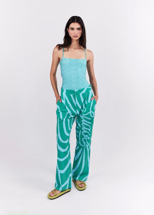 PANTALÓN SUAVE TURQUESA