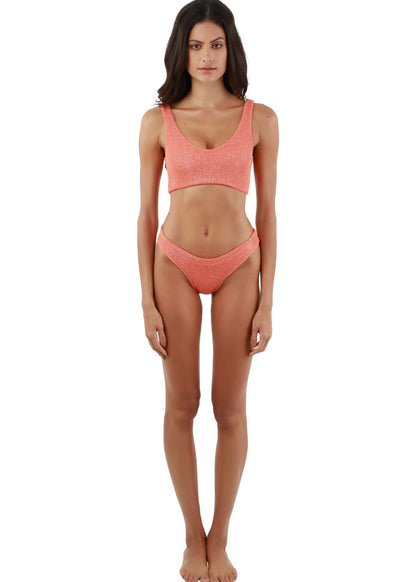 BIKINI NARANJA BRILLOSO TOP