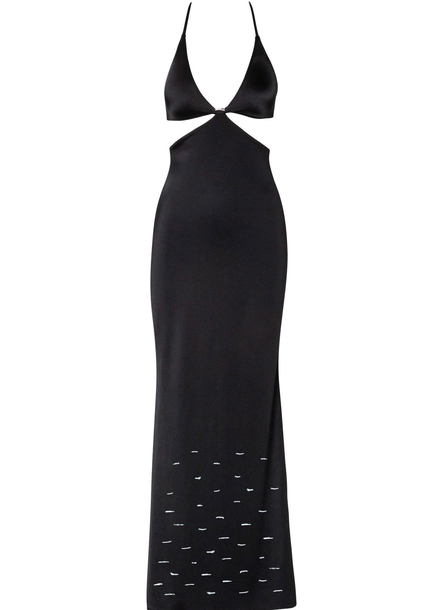VESTIDO NEGRO LARGO ESCOTADO