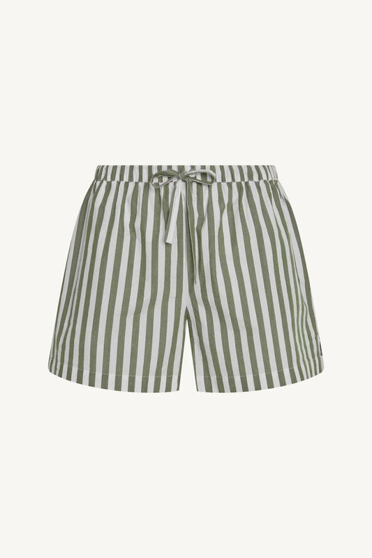 SHORT DE RAYAS BLANCAS CON OLIVO