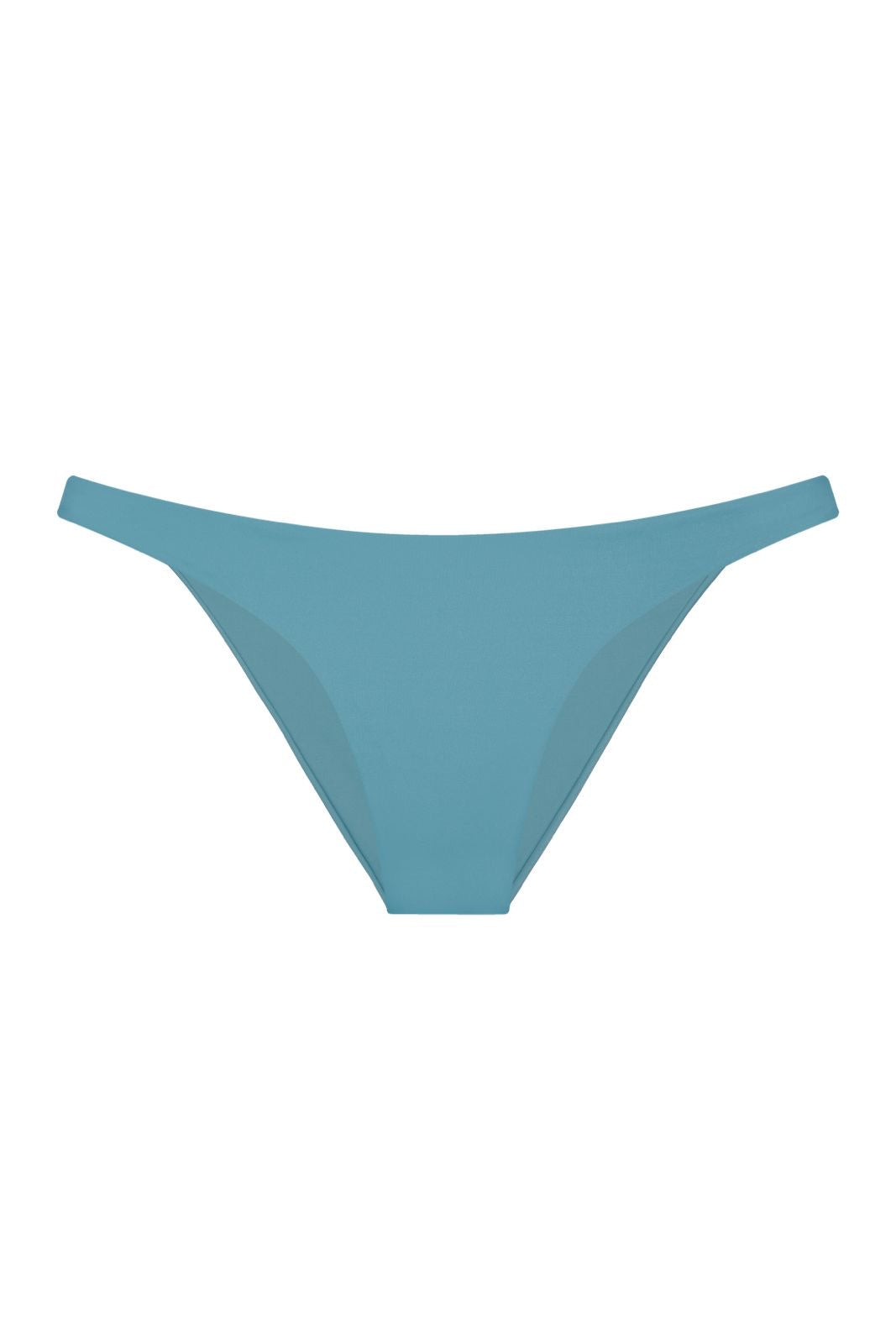 BIKINI AZUL STRAPLESS CON CARACOL AL FRENTE