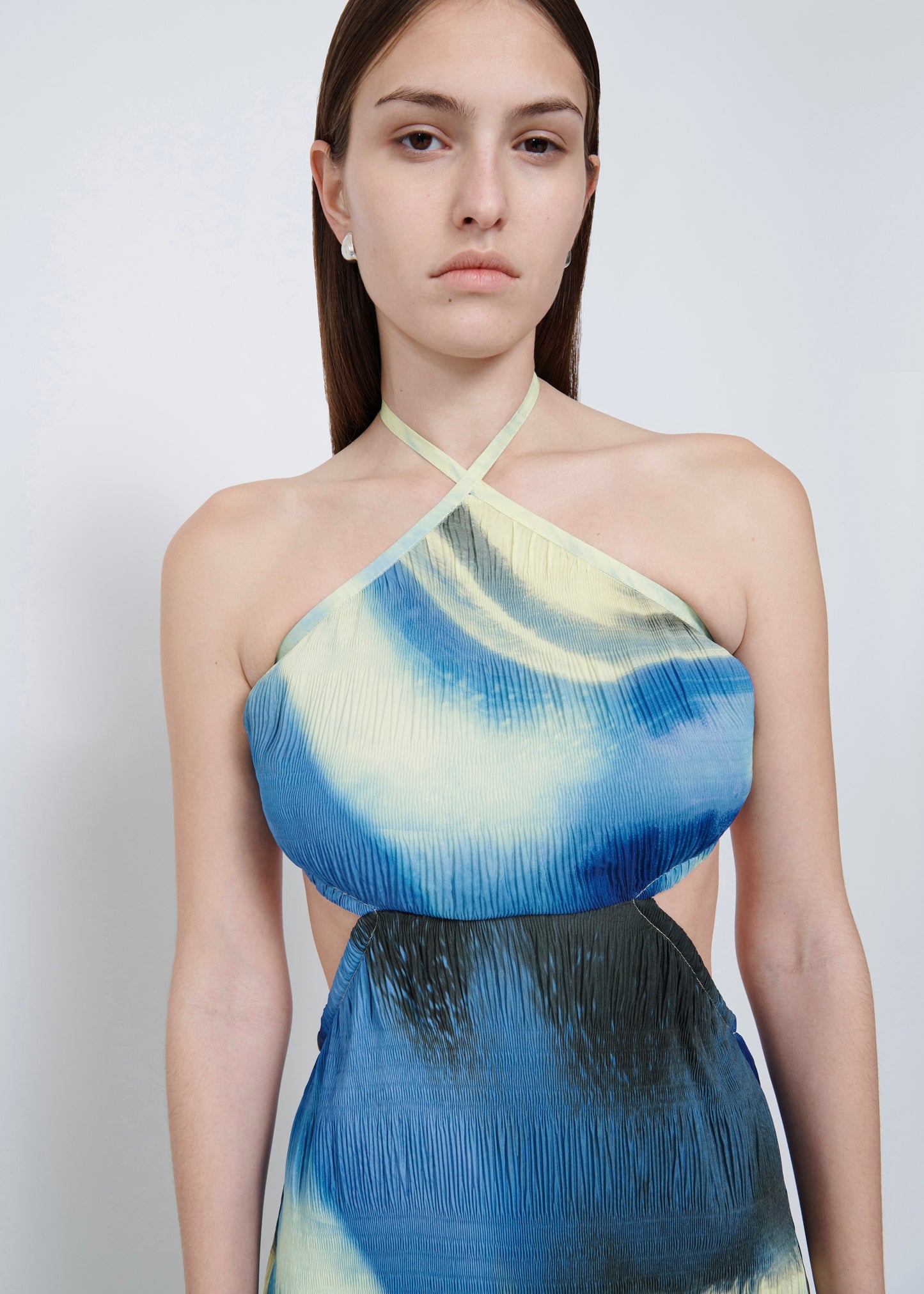 VESTIDO LARGO MARINA BLUE