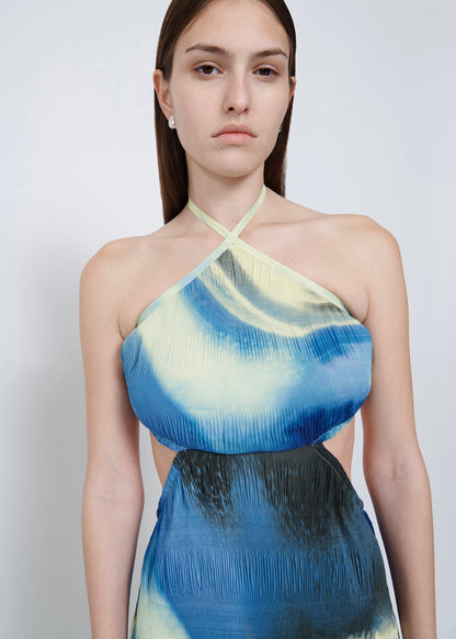 VESTIDO LARGO MARINA BLUE