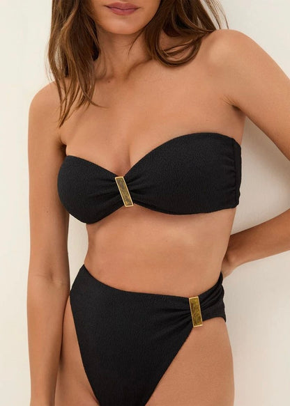 BIKINI ALTO NEGRO CON DETALLE