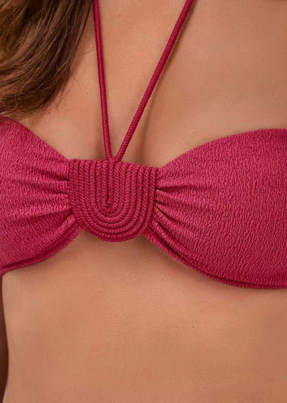 BIKINI ROSA CON MACRAMÉ