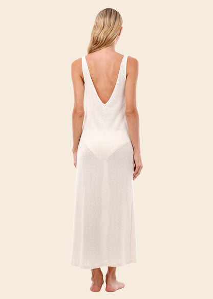 VESTIDO OFF WHITE CON ARGOLLA