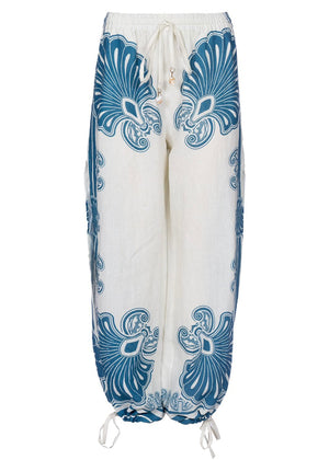 PANTALÓN AZUL CON BLANCO