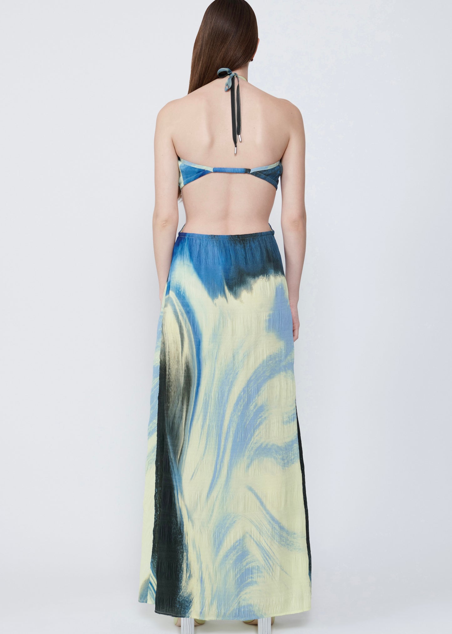 VESTIDO LARGO MARINA BLUE