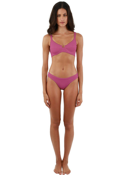 BIKINI COPA TEXTURA ROSA