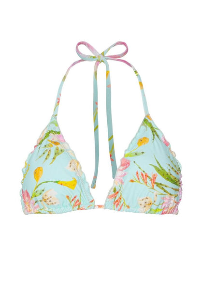 BIKINI AZUL CON FLORES