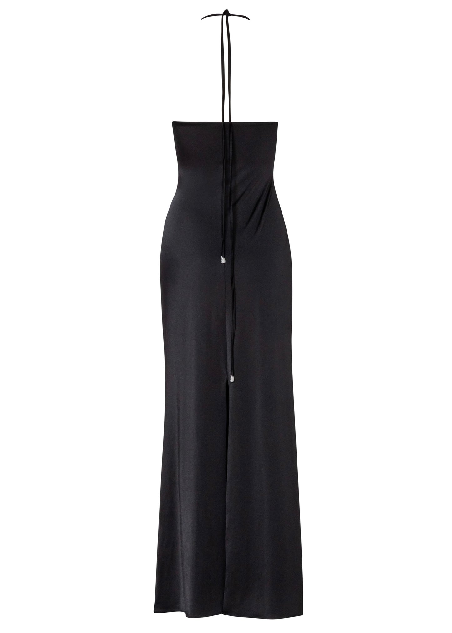 VESTIDO NEGRO LARGO ESCOTADO