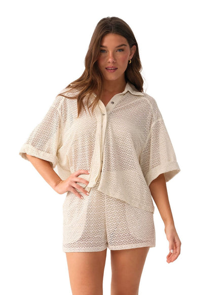 SET BEIGE CALADO