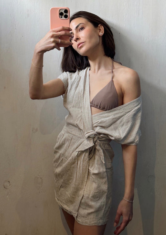 ROMPER WRAP BEIGE 23