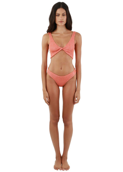 BIKINI NARANJA BRILLOSO TOP