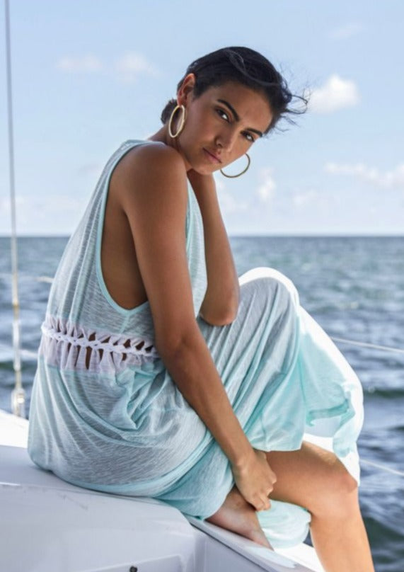 VESTIDO LARGO CON TRENZA