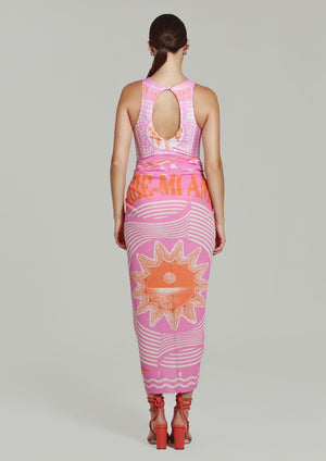 PAREO CARIBE ROSA Y NARANJA