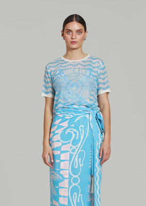 TOP MESH AZUL