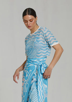 TOP MESH AZUL