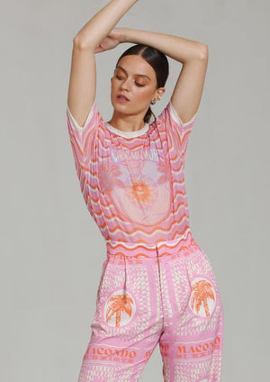 TOP MESH ROSA Y NARANJA