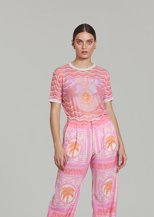 TOP MESH ROSA Y NARANJA